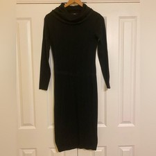 Tart Sweater Dress Long sleeves Cowl Neck Midi Black