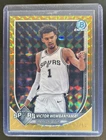 2025-26 Bowman Victor Wembanyama Chrome Gold Geometric Refractor #/50 Spurs