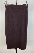 Damen Gr. 38-40 Wollrock Walkwolle braun Herbst Winter Rock Pencil-Skirt 0B2