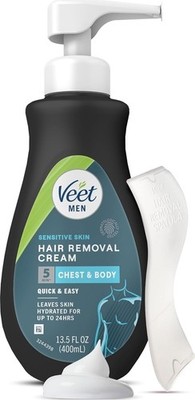 Veet Hair Removal Cream For Men, 5 Min Sensitive Skin, Hair Removal Gel For Body