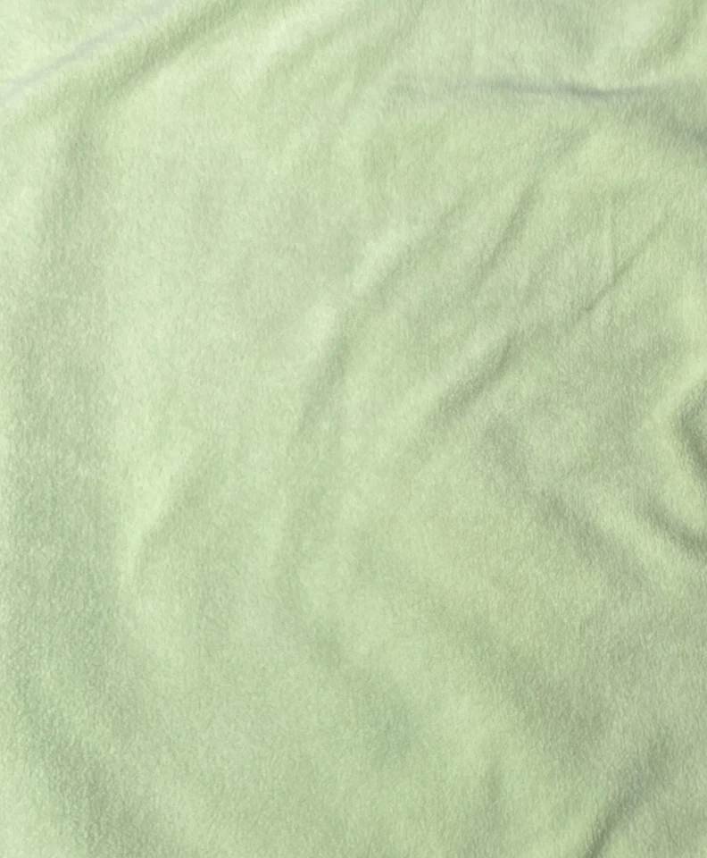 Trend Lab Framed Green Fleece Baby Blanket Brown Yellow White Striped Trim Lovey - Image 4 of 4