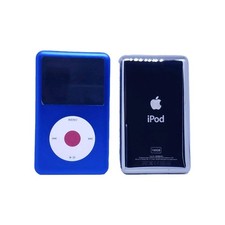 Ipod Classic 160gb BLUE faceplate / Front Cover /white clickwheel and backplate