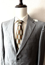 Brooks Brothers 1818 Regent NWT Men's 42R Reda Wool Gray Check Two-Button Italy