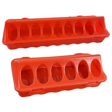 Poultry Feeder Chicken Coop Feeder Tray Equipment Dish With Holes For Gaudily