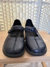 HOTTER SHAKE 2 LADIES COMFORT SHOES NAVY BLUE LEATHER STRAP 5.5 std San12