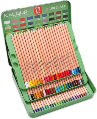 Pro Pastel Chalk Colored Pencils Set of 72 Colors Color Charcoal Pencils for