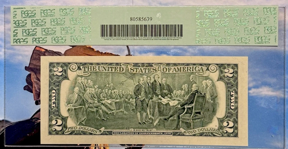 2003 2$ Minneapolis Star note Fr#1937-I PCGS 65 Gem PPQ Fancy Low Number - Image 4 of 4