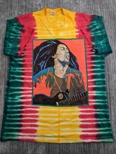 Vintage Bob Marley T-Shirt XL Single Stitch Double Sided Tie Dye Made in USA 90s