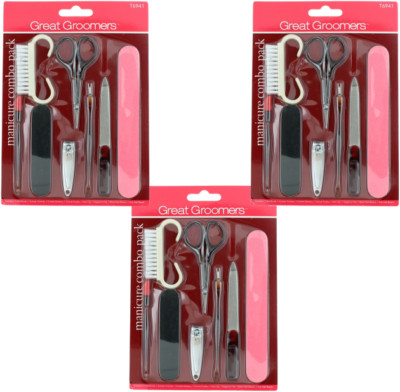 Great Groomers Nails Manicure Set: Includes 8 Pieces  - 3PK