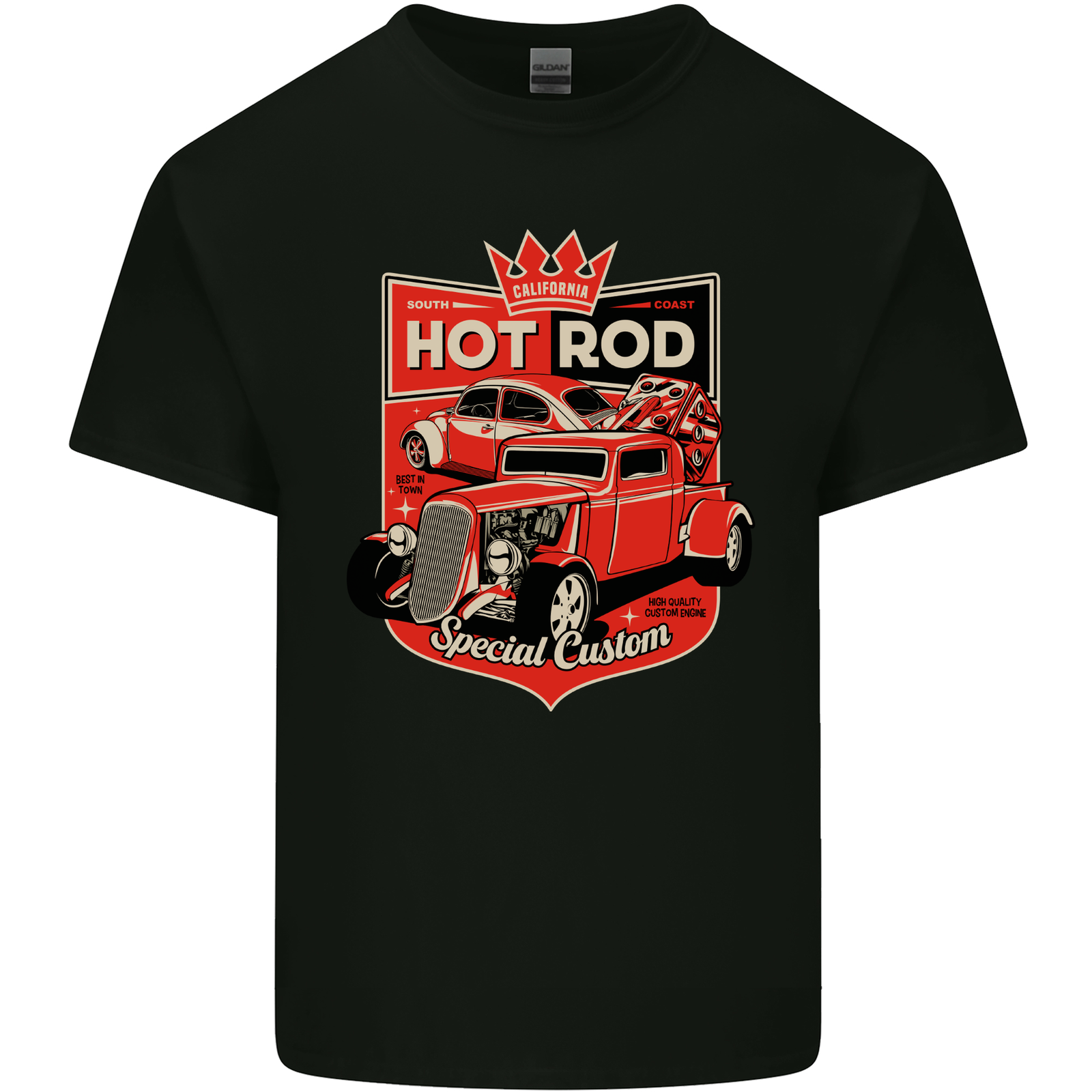 California Hot Rod Special Custom Mens Cotton T-Shirt Tee Top
