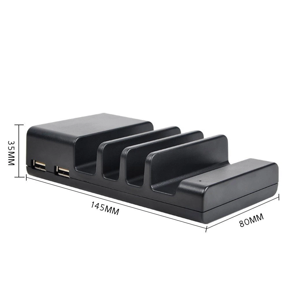 4-Port USB Charging Hub Stand for Phones and Tablets