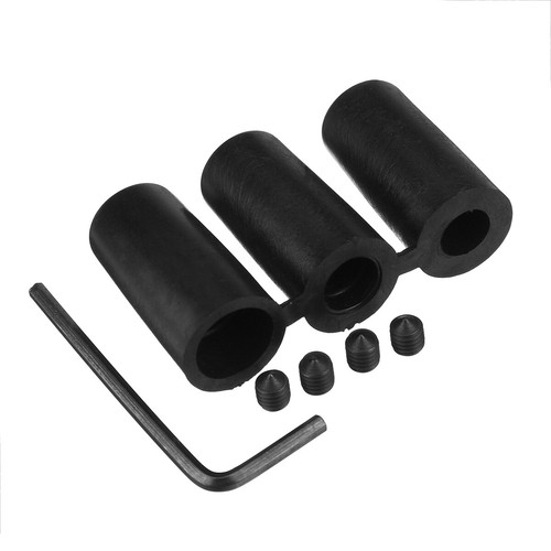 5 6 Speed 3 Cap Manual Gear Shift Knob Shifter Stick Lever Black Red PU Leather - Picture 14 of 16