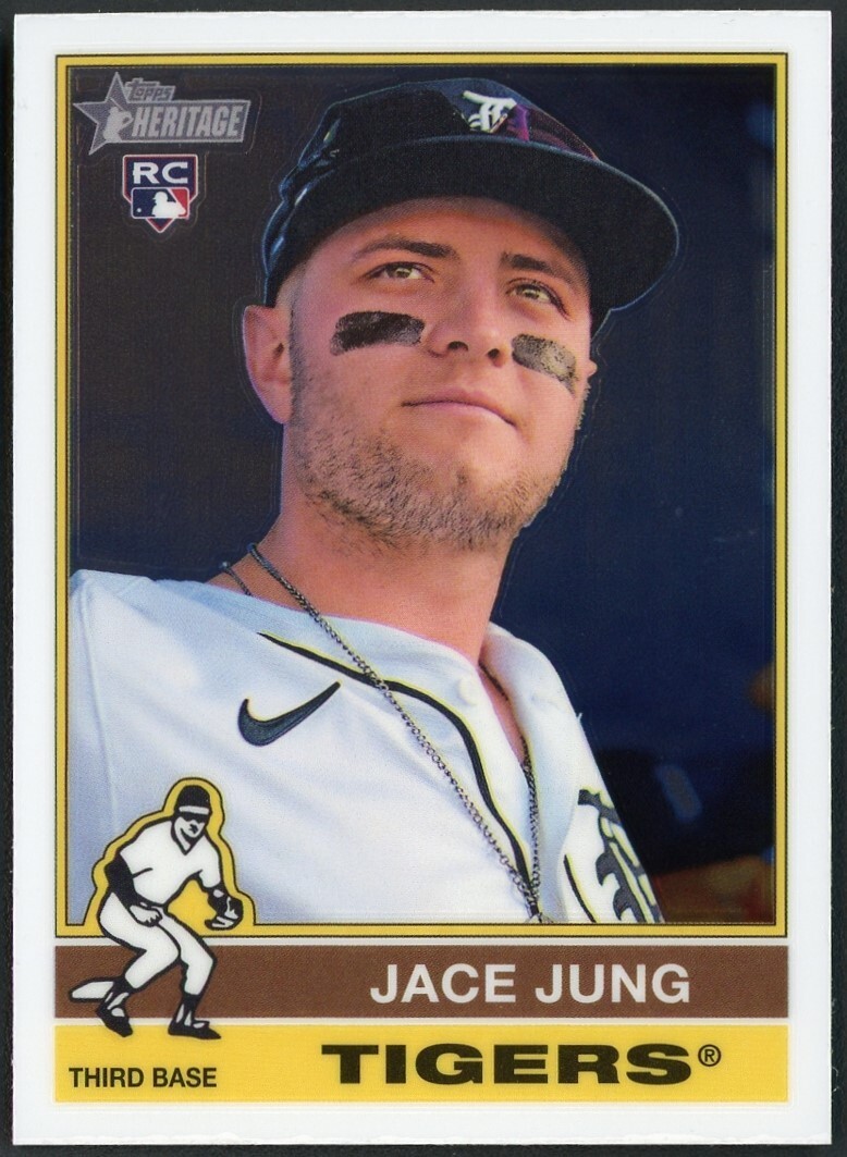 2025 Topps Heritage Chrome Jace Jung RC #71 Detroit Tigers