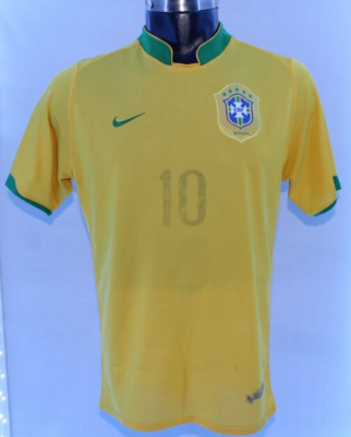 Brasil Jersey Team Authentic Nike Size Large 2006 #10 RONALDINHO