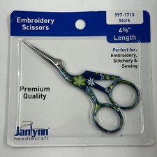 Stork Embroidery Scissors 4-5/8  Paisley Print New In Sealed Package