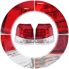 Left+Right Rear LED Tail Light LED DRL Brake Lamps Outer For 2012-15 LEXUS LX570