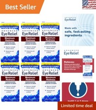 6 Bottles of Eye Drops - Maximum Redness Relief for Pollen and Dust Irritation