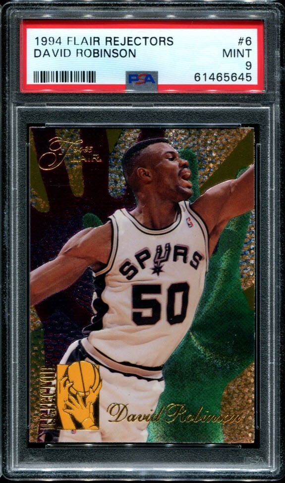 PSA 9 MINT 1994 FLAIR REJECTORS DAVID ROBINSON #6 SPURS 65645 B130