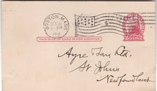 USA 1918 2c PSC Boston ro St John's Newfoundland