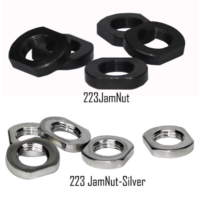 5pcs 1/2x28 Adjustable Jam Nut for Muzzle Brake .223/5.56 -Black/Silver