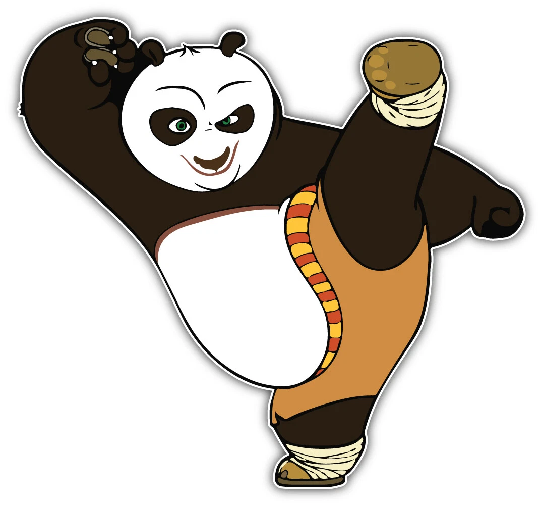 Kung Fu Panda Po Cartoon Sticker Bumper Decal SIZES