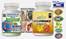 Detox Candida Cleanse- Anti Parasite Complex 1620mg Boost Intestinal Health kit