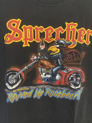 Mens Vintage Sprecher Brewery T Shirt Rare Milwaukee Wisconsin Beer Root Large