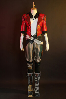 Arcane League of Legends Vi Cosplay Costume Outfit with Shoes Costume for Women