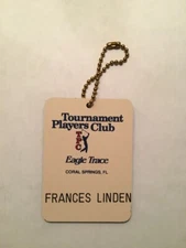 Vintage Rare TPC Eagle Trace Golf Club Golf Bag Tag - Coral Springs, Florida
