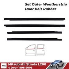 Set Outer Weatherstrip Rubber Seal For Mitsubishi Strada L200 Pickup 4-Dr 1996-0