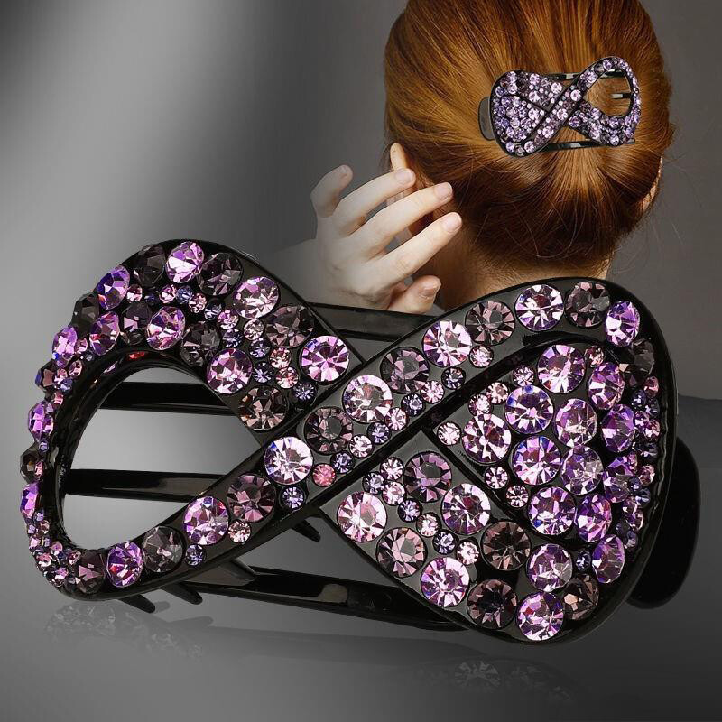 Women's Large Duckbill Hair Clips Crystal Rhinestone Hair Claw Clamp