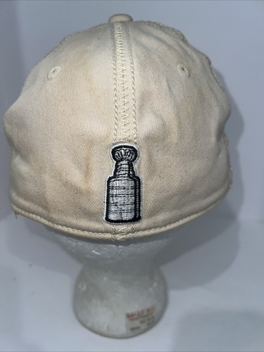 Chicago Blackhawks Brave Logo Beige Hat Cap Cotton Spandex NHL Old Time Hockey - Picture 4 of 11