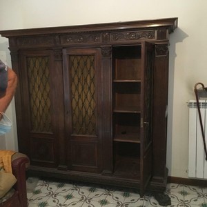 Librery Libreria 3 Ante Stile Rinascimento Rinascimentale Inizii 900 Con Grate Ebay