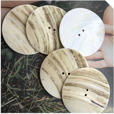 5Pcs Extra Large Iridescent Mother of Pearl Shell Coat Buttons 50Mm