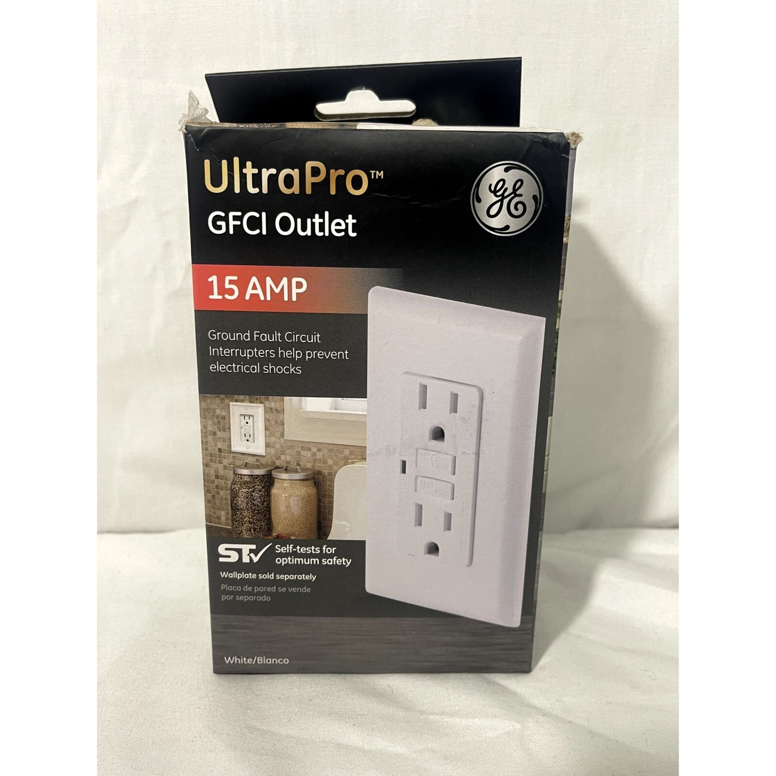 GE Ultra Pro 20 Amp GFCI Outlet White Ground Fault Circuit Interrupter