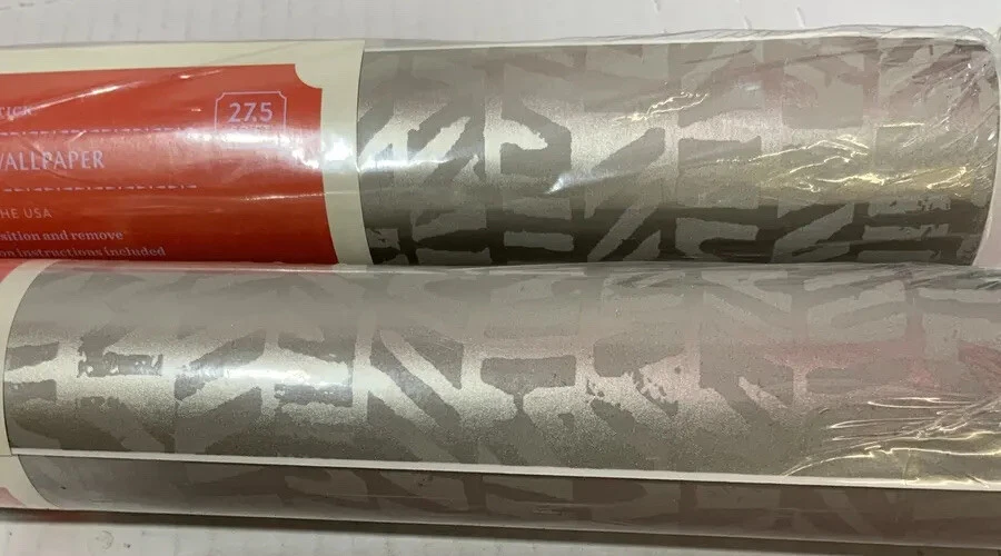 🏡 OPALHOUSE( Lot of 2 )Metallic Gambia Peel & Stick Wallpaper Silver👌🆕️ - Image 4 of 4