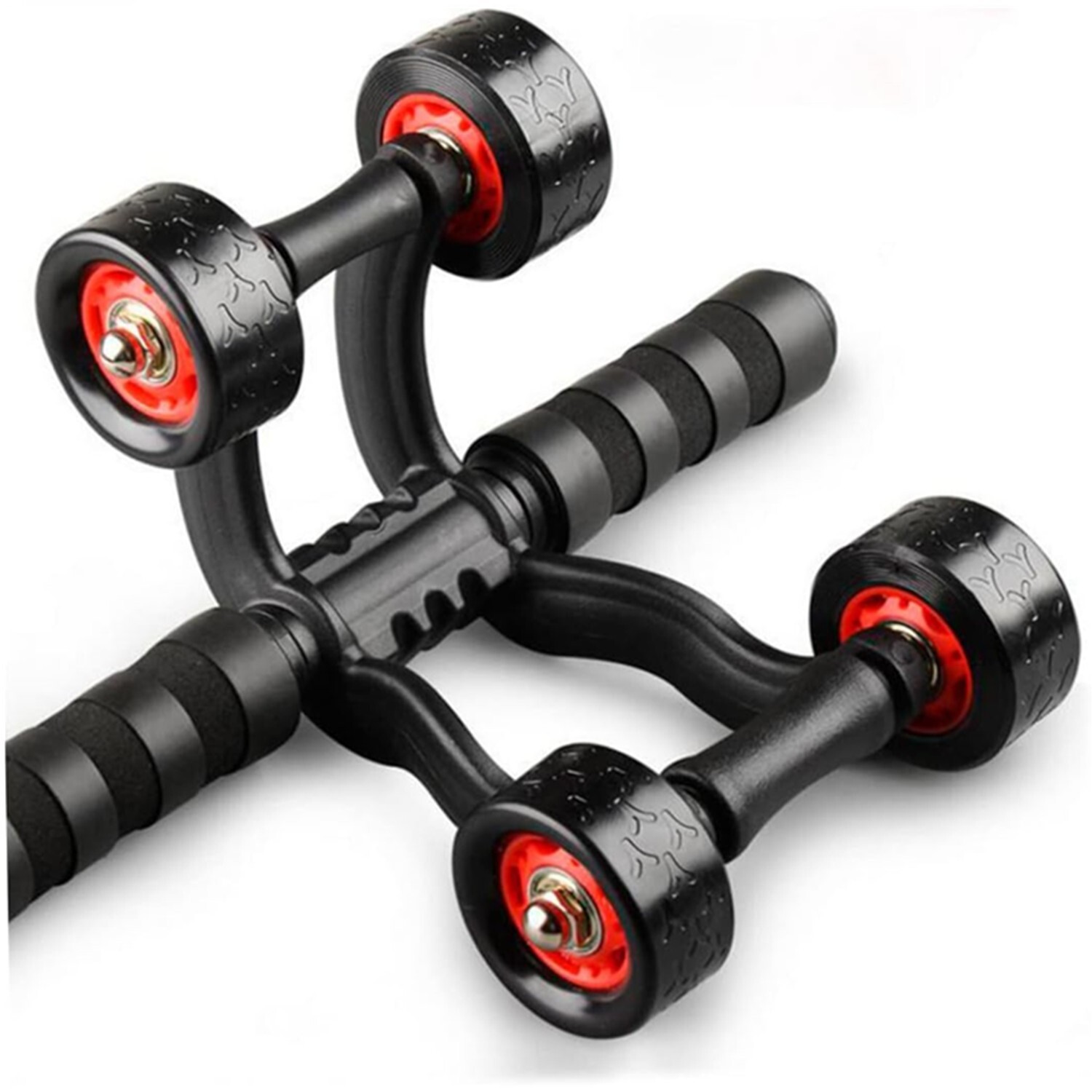 2 Pack 4-Wheel Ab Roller Abdominal Exercise Roller Core Workout Sport ...