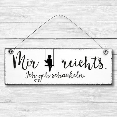 SCHAUKELN Dekoschild Holz Wand Tür Schild Shabby Chic Geschenk Landhaus Retro