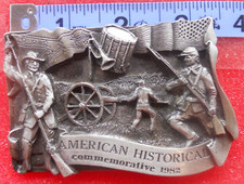 American Historical Commemorative Belt Buckle 1982