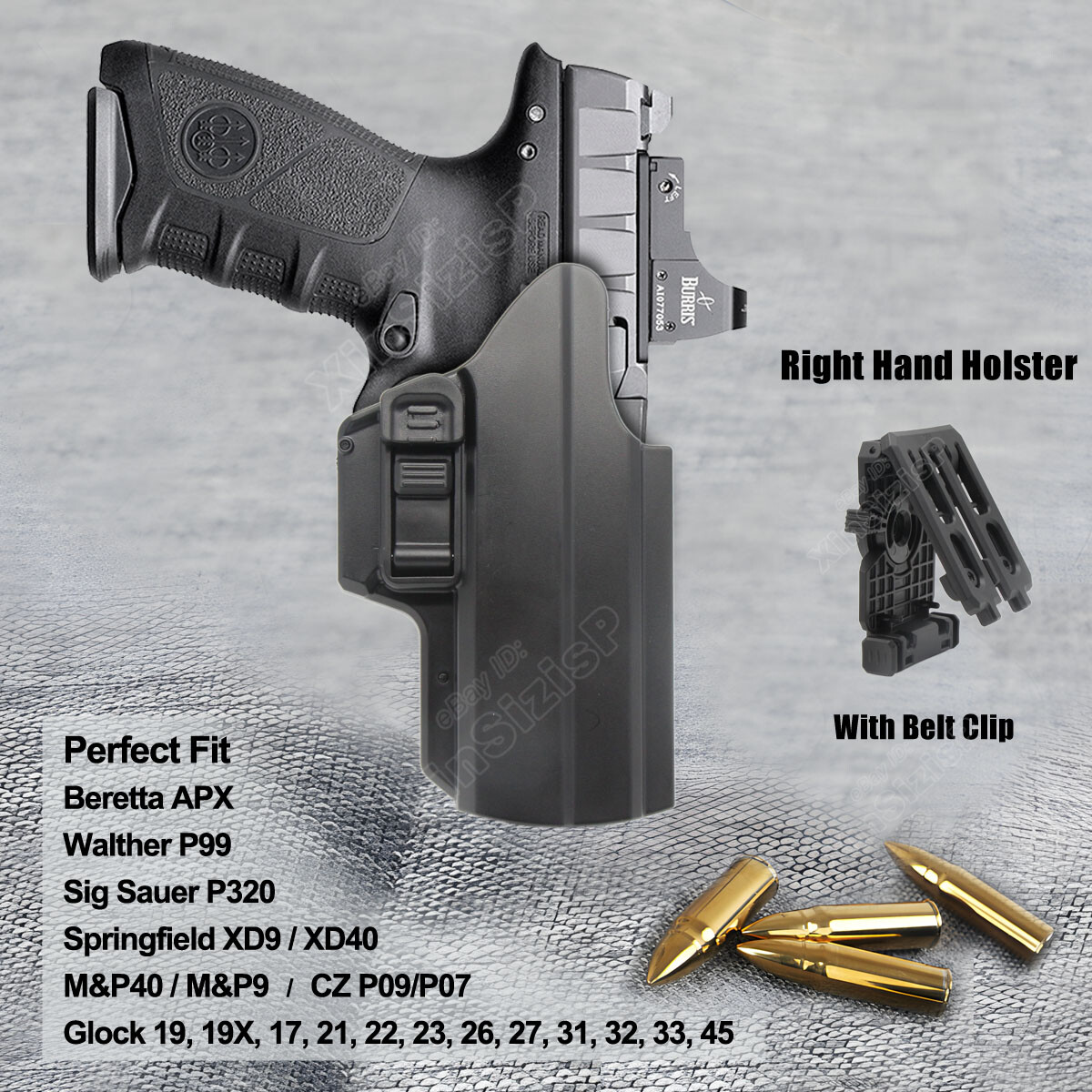 IPSC Holster For Tisas Zigana PX-9 P320 X-VTAC BRG9 Elite XD
