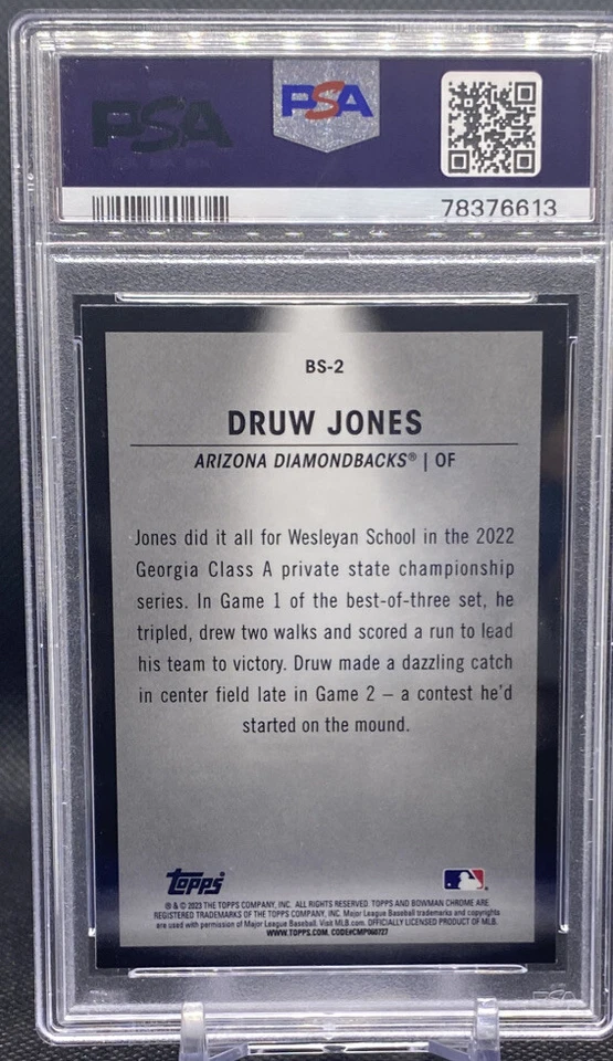 🔥💎🔥 Druw Jones 2023 Bowman Chrome Spotlights Dbacks PSA 10 GEM Qty 🔥💎🔥 - Image 2 of 2