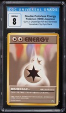 Double Colorless Energy Pokémon 1999 Japanese Graded CGC 8 NM