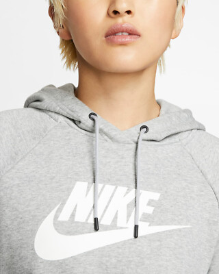 nike grey crop hoodie