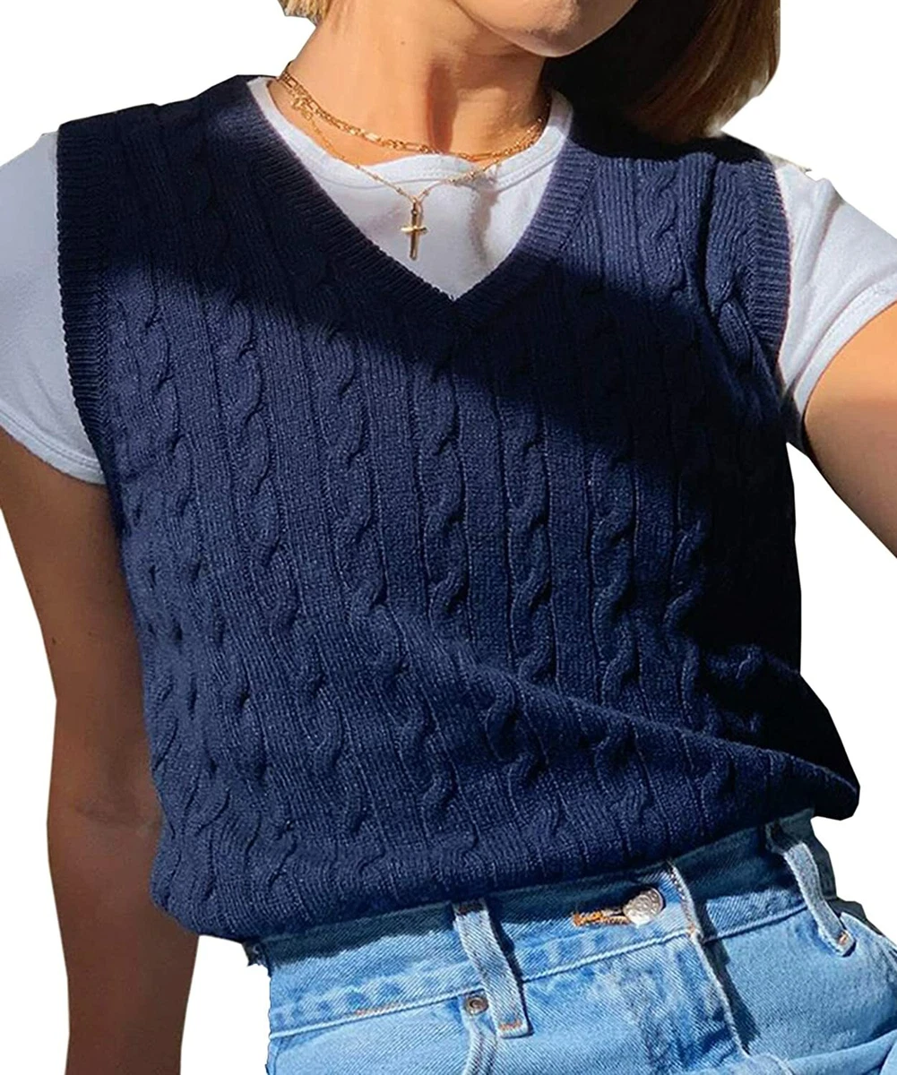 Vintage sweater shop vest womens