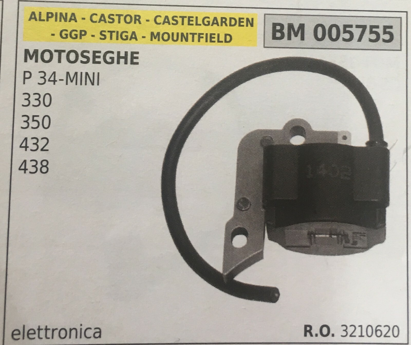 Bobina Elettronica Alpina Stiga Castelgarden GGP - Ricambio Accensione