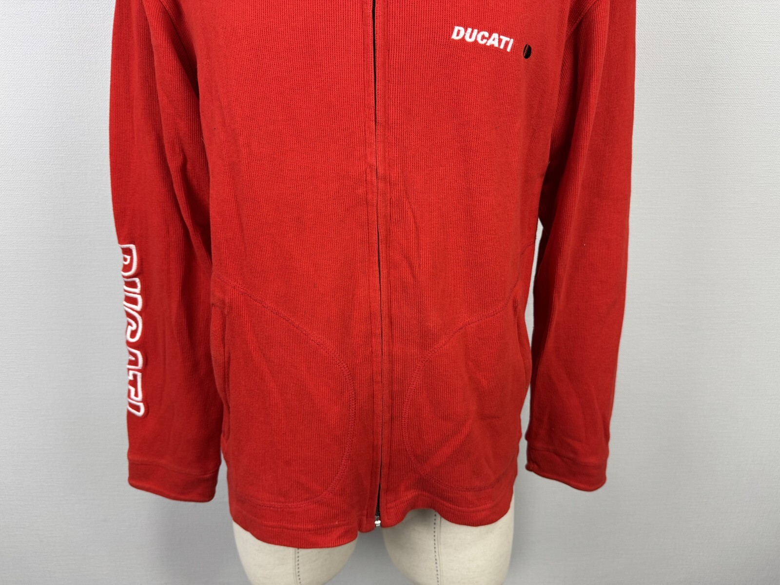 DUCATI Performance Red Full Zip Knit Embroidered … - image 3