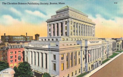 Postcard: Boston, Mass: Christian Science Publishing Society, Monitor Newspaper