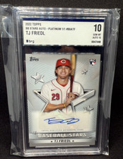 BRG 10 2022 Topps Series 1 TJ Friedl Baseball Stars Platinum 1/1 RC Auto #BSATF