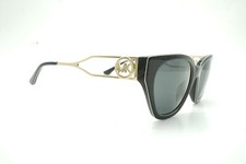 NEW MICHAEL KORS MK 2154 370687 BLACK AND GOLD AUTHENTIC SUNGLASSES 54-19 140