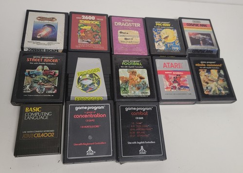 Lot De 14 Jeux Atari 2600 Vintage - Untested, état Bon